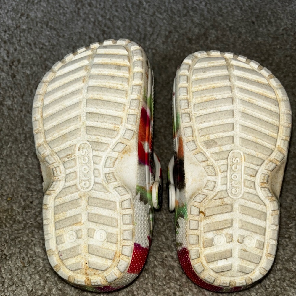 CROCS Classic Tie Dye Fuzzy Lined Clogs size C9 - Picture 6 of 6